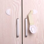 10 unids/lote cerradura para niños protección de puertas de bloqueo para niños cerradura de plástico de seguridad para niños, 10 PCS  White - Imagen 4