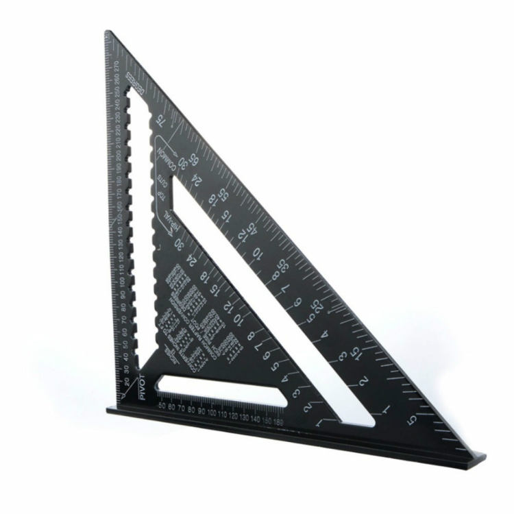TBD052526701A.jpg Herramienta de medición de regla de ángulo para carpintería, calibre de diseño cuadrado, Angle Ruler 7 Inch Black Metric - Imagen 1