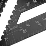 Herramienta de medición de regla de ángulo para carpintería, calibre de diseño cuadrado, Angle Ruler 7 Inch Black Metric - Imagen 4