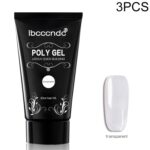 3 PCS Nail Acrylic Poly Gel Rosa Blanco Claro Crystal Builder Gel