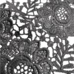 1 par de accesorios de ropa de bricolaje con cuello bordado de flores huecas tridimensionales, tamaño unilateral: aproximadamente 30 x 18 cm, Black - Imagen 4