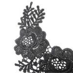 1 par de accesorios de ropa de bricolaje con cuello bordado de flores huecas tridimensionales, tamaño unilateral: aproximadamente 30 x 18 cm, Black - Imagen 5