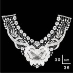 Collar bordado de flores de mariposa de encaje Collar falso hueco tridimensional de flores Accesorios de ropa de bricolaje, Tamaño: 36 x 30 cm, Gold - Imagen 5
