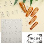 Adhesivo transparente esmerilado para decoración de uñas, 10 Uds., TH-1108