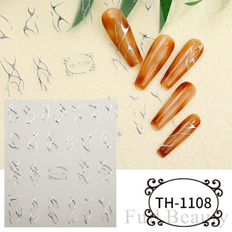 TBD052942816.jpg Adhesivo transparente esmerilado para decoración de uñas, 10 Uds., TH-1108 - Imagen 1