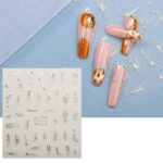 Adhesivo transparente esmerilado para decoración de uñas, 10 Uds., TH-1110