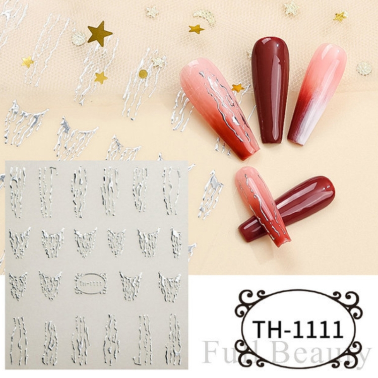 TBD052942819.jpg Adhesivo transparente esmerilado para decoración de uñas, 10 Uds., TH-1111 - Imagen 1