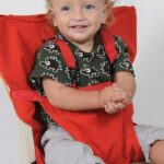 Asiento portátil para bebé, silla para niños, silla de viaje plegable y lavable, funda para asiento de comedor infantil, cinturón de seguridad