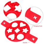 Anpro herramienta de cocina antiadherente, fabricante de anillos para huevos, molde de silicona para huevos, panqueques, queso, olla para huevos, sartén con tapa, accesorios de cocina para hornear, Multiple shapes - Imagen 3