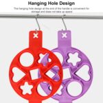 Anpro herramienta de cocina antiadherente, fabricante de anillos para huevos, molde de silicona para huevos, panqueques, queso, olla para huevos, sartén con tapa, accesorios de cocina para hornear, Multiple shapes - Imagen 5