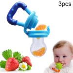 Chupete de silicona portátil para bebé, alimentador de pezones, chupete de silicona para bebé, Color aleatorio, 3 uds., Baby Soother, Size:L