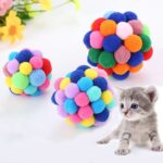 3 PCS colorido hecho a mano campanas gato bola animosa juguete para mascotas, L