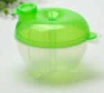 Dispensador de fórmula de leche en polvo para bebé, contenedor de alimentos, caja de alimentación de almacenamiento, caja de almacenamiento de viaje a prueba de fugas de 3 capas, 5 uds., Verde, Rosado, Amarillo, Azul