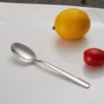 Cuchara de sopa de acero inoxidable de mango largo de 2 piezas Cuchara de postre de café Cuchara de comida occidental
