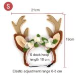 Accesorios navideños para mascotas, horquilla para perro, adorno para gato, diadema de asta navideña, S - Imagen 3