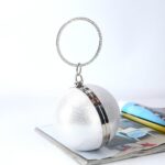 Bolso esférico para cena, bolso de noche con bola redonda y personalidad Simple, bolso de banquete de Pu para mujer, bolso de mano de maquillaje