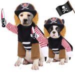 Ropa para perros y gatos, suministros para mascotas, transformaciones a caballo, ropa divertida para Halloween, Murder Pirate Two-piece Suit L