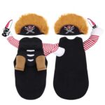 Ropa para perros y gatos, suministros para mascotas, transformaciones a caballo, ropa divertida para Halloween, Murder Pirate Two-piece Suit L - Imagen 2
