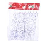 10 bolsas de suministros de Navidad colgante de barra de hielo transparente colgante de hilo de decoración de árbol de Navidad