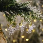 10 bolsas adornos navideños colgante de ángel transparente adornos para árboles de navidad - Imagen 4