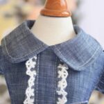 Ropa para mascotas Falda de otoño e invierno Falda fina para perros Falda vaquera con lazo de princesa para perros pequeños, S - Imagen 4
