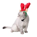 Suministros navideños para mascotas, sombrero para cachorros, adornos navideños, diadema con astas, S, L - Imagen 5