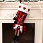 Pies colgantes Muñeco sin rostro Calcetines navideños Decoración navideña Bolsa de regalo