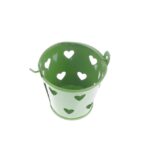 Portalápices redondo hueco con forma de corazón, decoración Adorable, Mini Cubo de almacenamiento de escritorio, portalápices de hierro