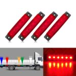 4 Uds 12V 6 SMD Auto coche autobús camión vagones luces de posición lateral externa LED luz indicadora de remolque lámpara lateral trasera