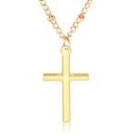 Collar de joyería cruzada con galvanoplastia brillante a la moda para mujer, Gold - Imagen 4