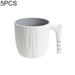 Taza de enjuague doméstica simple de 5 piezas con asa Taza de lavado creativa, 301-400ml