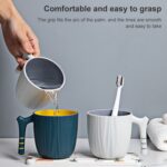 Taza de enjuague doméstica simple de 5 piezas con asa Taza de lavado creativa, 301-400ml - Imagen 5