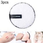 3 PCS Almohadillas de tela de microfibra Removedor Toalla de limpieza facial Maquillaje de limpieza reutilizable