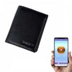 Cartera vertical Bolso de cuero antirrobo antipérdida inteligente Bluetooth, Smart