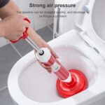 Bomba de succión potente para dragado de alcantarillado doméstico, ventosa para inodoro, vacío, Plastic Rod, Stainless Steel Rod - Imagen 4