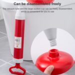 Bomba de succión potente para dragado de alcantarillado doméstico, ventosa para inodoro, vacío, Plastic Rod, Stainless Steel Rod - Imagen 5