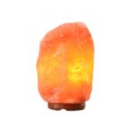 Lámpara de escritorio de sal de roca de cristal del Himalaya con alimentación USB, luz nocturna con base de madera, bombilla E14 e interruptor, 1-2kg, 2-3kg, 3-5kg, 5-7kg, 7-10kg - Imagen 2