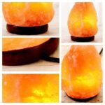 Lámpara de escritorio de sal de roca de cristal del Himalaya con alimentación USB, luz nocturna con base de madera, bombilla E14 e interruptor, 1-2kg, 2-3kg, 3-5kg, 5-7kg, 7-10kg - Imagen 3