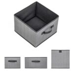 Caja de almacenamiento con cajones no tejidos, caja de clasificación de desechos de ropa descubierta cuadrada, 2 uds., 16L - Imagen 2