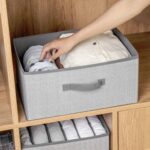 Caja de almacenamiento con cajones no tejidos, caja de clasificación de desechos de ropa descubierta cuadrada, 2 uds., 16L - Imagen 5