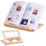 Marco de madera Libro de lectura Bookshelf Soporte de soporte Tablet PC Música Soporte Dibujo Empeel