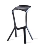 Taburete alto de Bar con personalidad Simple, silla de Bar de plástico, silla de geometría nórdica para café