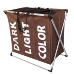 Cesta plegable de tres rejillas para ropa sucia, organizador de cesto para la colada, cesta de almacenamiento para el hogar, 3 Grid