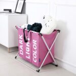 Cesta plegable de tres rejillas para ropa sucia, organizador de cesto para la colada, cesta de almacenamiento para el hogar, 3 Grid - Imagen 3