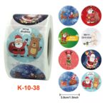 Etiqueta adhesiva navideña de 2 uds., etiqueta adhesiva decorativa navideña de Papá Noel, K-10-38 - Imagen 3