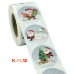 Etiqueta adhesiva navideña de 2 uds., etiqueta adhesiva decorativa navideña de Papá Noel, K-11-38 - Imagen 2