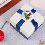 Etiqueta adhesiva navideña de 2 uds., etiqueta adhesiva decorativa navideña de Papá Noel, K-11-38 - Imagen 4