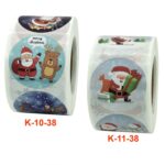 Etiqueta adhesiva navideña de 2 uds., etiqueta adhesiva decorativa navideña de Papá Noel, K-10-38 - Imagen 5