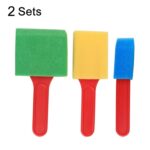 7 juegos de pinceles de esponja para pintar, herramienta de sellado de pintura artística para niños, 3 PCS/Set Film Brush