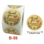3 uds. Rollos de pegatinas de agradecimiento, pegatina de sellado de regalo para hornear, etiqueta de vacaciones de boda, 2.5cm / 1inch 3 PCS - Imagen 2